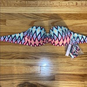 NWT VS Multicolored Flirt Bandeau, Size 32B